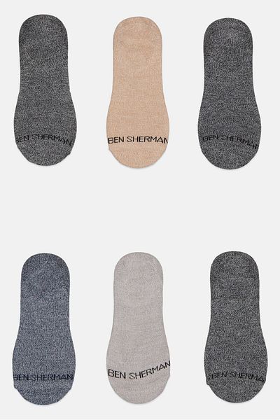 Ben Sherman Men 6 Pairs Brand Logo Ankle Socks, Multicolor
