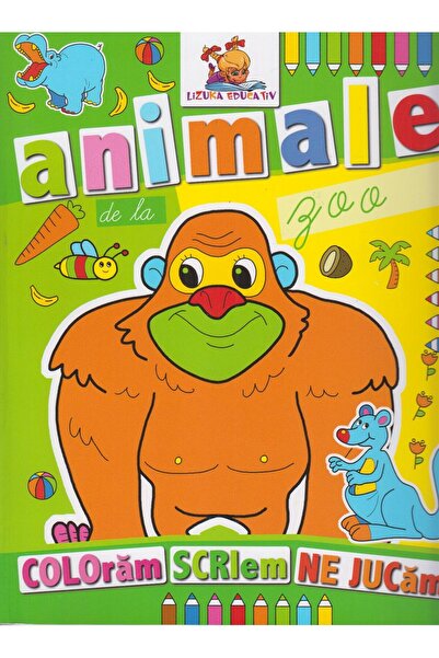 Editura Lizuka Educativ Animale de la zoo. Carte de colorat