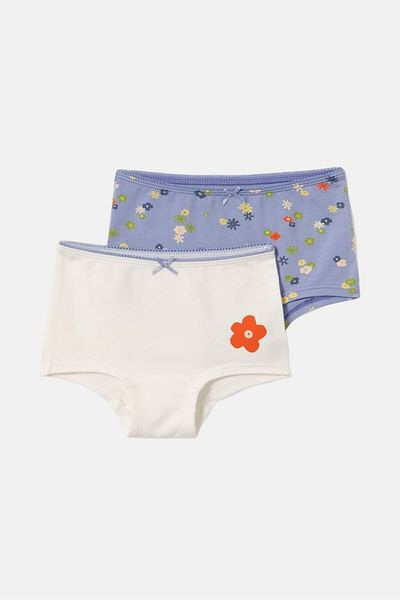 Tchibo Kids Girl 2 Pieces Allover Print Panty, Lavender