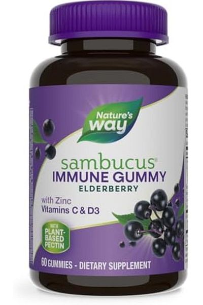 Nature's Way SambucUS Elderberry Adult'S Immune Boost Gummies, 60 Gummies