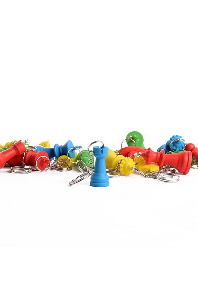 DSECHESS Chess Pieces 10 Pieces Blue Color Castle