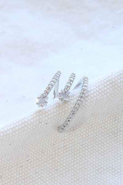 Leo'Stone Multi-View Zircon Stone Model Earcuff Cartilage Earring