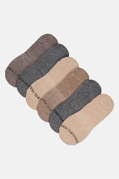 Ben Sherman Men 6 Pairs Brand Logo No Show Socks, Multicolor