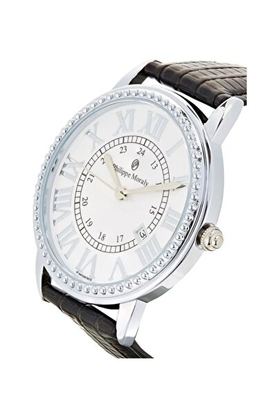 Philippe Moraly of Switzerland Men's Leather Analog Watch