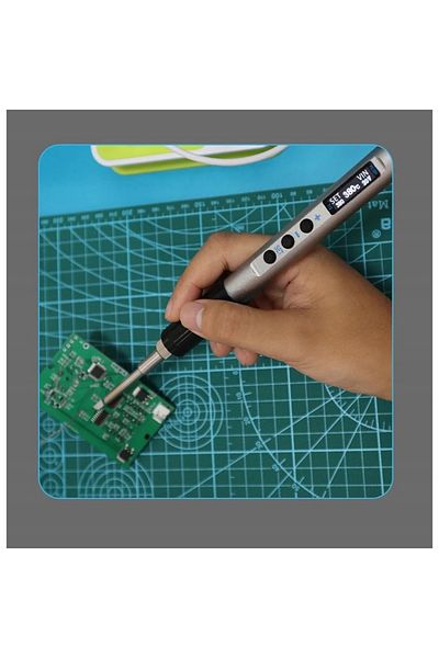 Rosfix Lutownica precyzyjna NanoPro NP65W na groty z wbudowaną grzałką T12 65W USB OLED