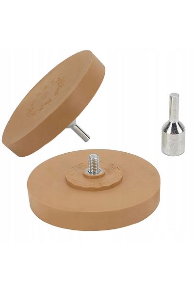 Rosfix Krążek / Dysk gumowy do usuwania kleju z felg 90mm + adapter na wkrętarkę
