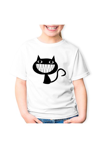 OEM Tricou copii Cartoon Cat Black
