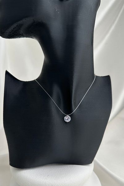 Modex Crystal Single Stone Invisible Fishing Line Necklace