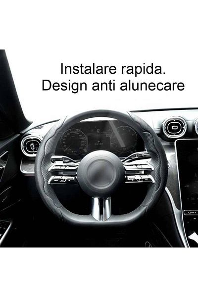 BGRJ Automotive Black steering wheel trim, steering wheel cover, universal 38cm