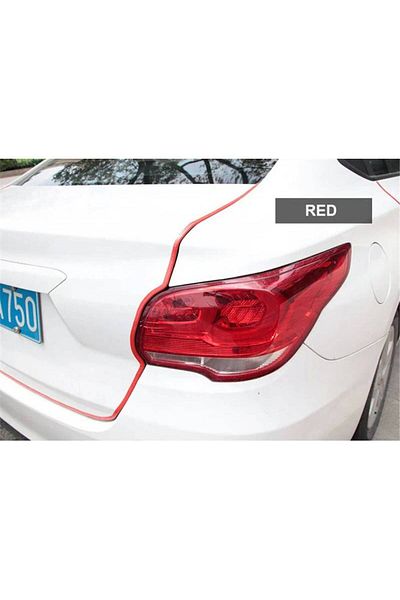 BGRJ Automotive Red car door protection strip, metal insert