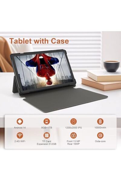 CIDEA C idea 10.36 Inches Tablet, Android 12 Tablet With 2K Screen, 8GB RAM 1TB ROM, Snapdragon QT615, 100