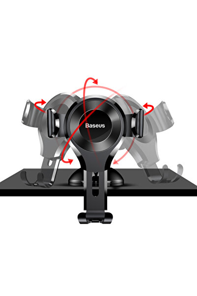 Baseus Suport telefon auto cu control gravitațional pentru parbriz sau bord Osculum negru