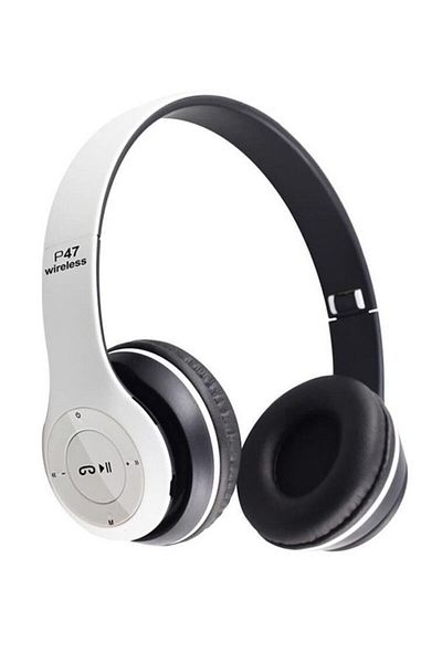Plus Plus Wireless Bluetooth Over-Ear Headset P47 (White)