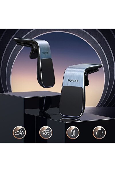 Ugreen Magnetyczny uchwyt samochodowy na kratkę wentylacyjną nawiew srebrny