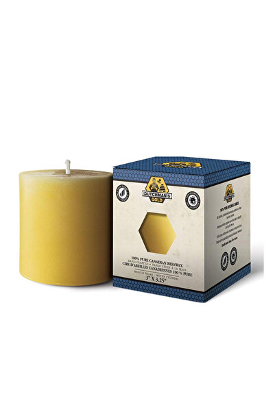 Dutchman's Gold شمعة شمع العسل الفاخرة من Dutchman’s Gold - متوسطة، طويلة الأمد، طبيعية، دافئة، وصديقة للبيئة