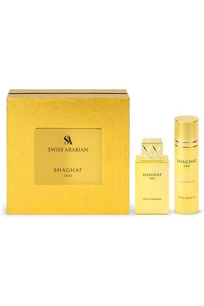 SWISS ARABIAN Shaghaf Oud EDP + 75 Ml Body Spray Giftset