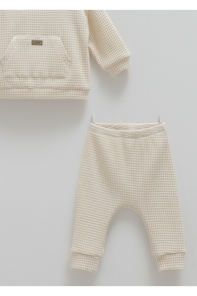 Caramell Baby Waffle Fabric Set of 2 (Sweatshirt and Pants Set) Comfortable and Stylish (3-18 Months)