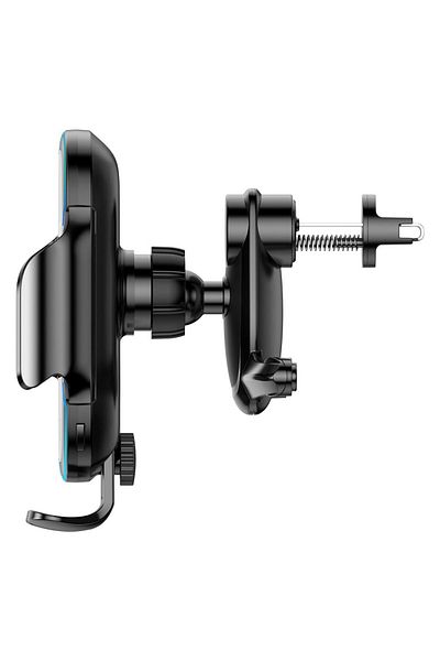 Baseus Suport automat pentru mașină electrică, încărcător wireless Qi, 15W, negru