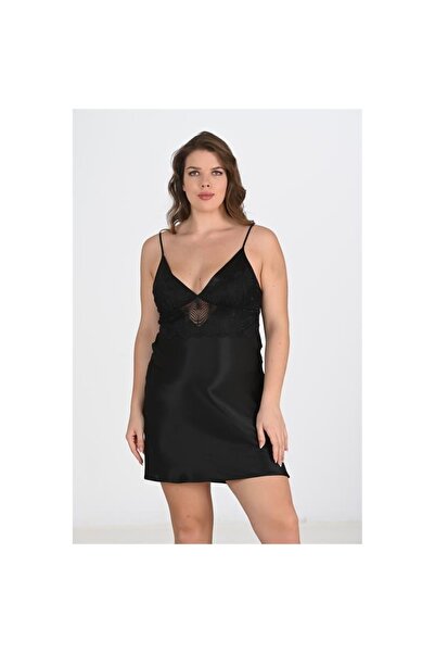 MİRALİVE Marsilyan- Set of 2 Black Dressing Gowns Bigsize 6213