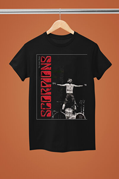 MAGORS TRIUC DE DAMA CU MANE SCURTĂ, BUMBAC, IMPRIMAT SCORPIONS