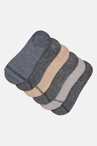 Ben Sherman Men 6 Pairs Brand Logo Ankle Socks, Multicolor