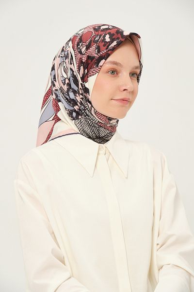 Madame Polo Τυπωμένο μαντίλι Rayon Πολύχρωμο μοτίβο χωρίς τσαλακώματα