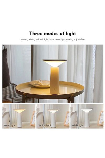 Tescomak LED table lamp, swivel, adjustable, height 19.5 cm, white