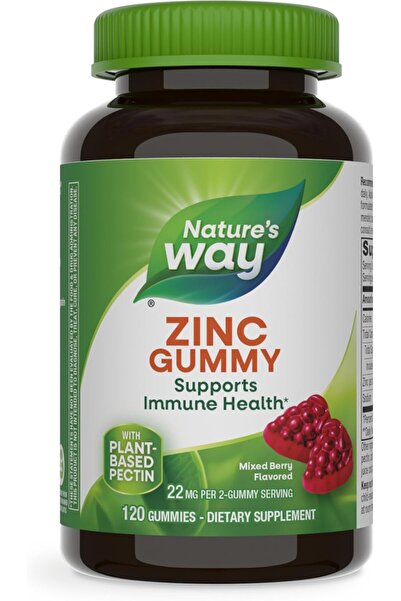 Nature's Way زنك جيلي ١٢٠ قطعة | يدعم صحة المناعة | بنكهة التوت المشكل | ٢٢ م...