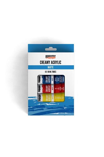 Pentart Creamy Acrylic Paint Matte set 6 colors x 16 ml / tube