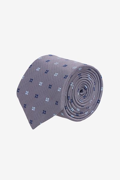 ALTINYILDIZ CLASSICS Men's Grey-Blue Patterned Tie