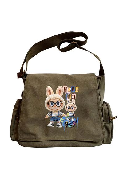 Toum Geantă verde unisex Labubu