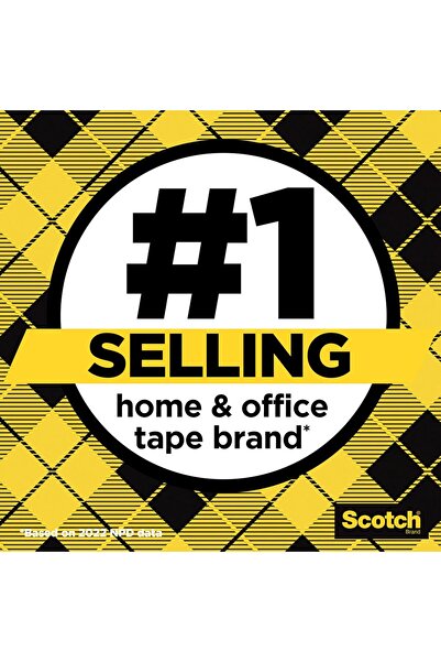 Scotch شريط لاصق مزدوج الجوانب، دائم، 1/2 بوصة × 400 بوصة، موزع/عبوة (137DM-2...