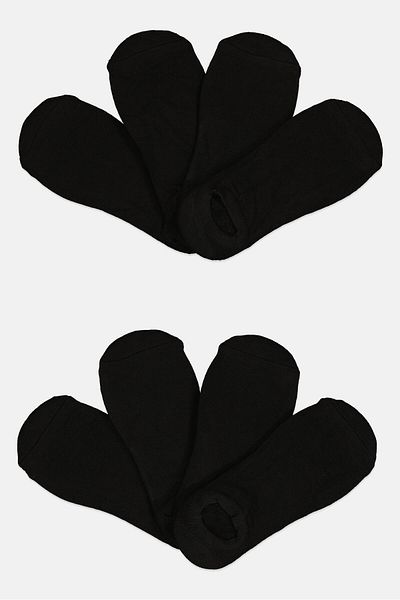 Ben Sherman Men 8 Pairs Brand Logo No Show Cut Socks, Black