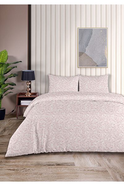 Evim Elegant 100% Cotton Akfil Cotton Single Duvet Cover Set 160X220Cm Light Powder