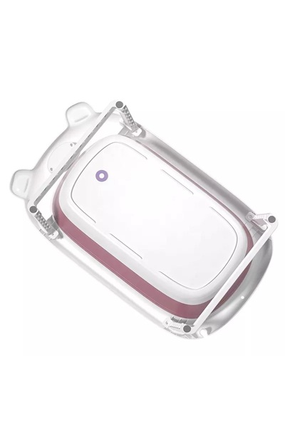 Little Mom Cadita pliabila Little Mom Bear Pink cu senzor de temperatura