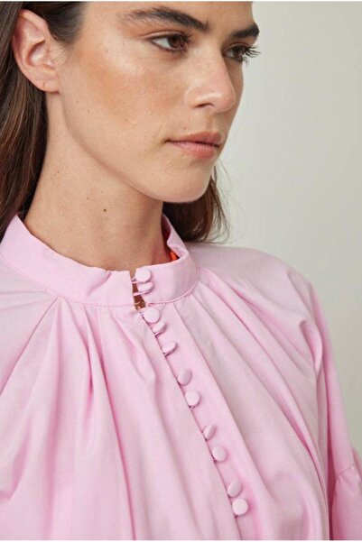 evdensepete.com Önden Düğmeli Poplin Gömlek