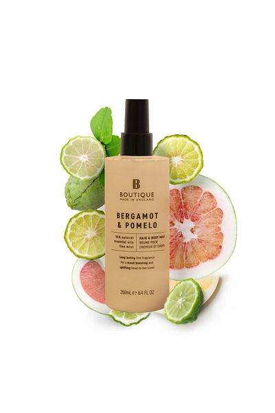 Boutique Hair & body spray with bergamot & pomelo fragrance, Boutique, 250 ml