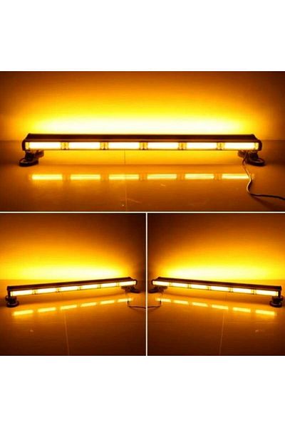 BGRJ Automotive Double flashing light bar 89cm, warning ramp 12-24V, magnetic mounting