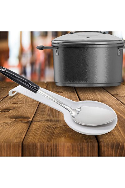 EUROLUXE Kaşık Altlığı-Yatay Kaşıklık Kepçe Altı Sert Plastik Kirli Kaşık Kep...