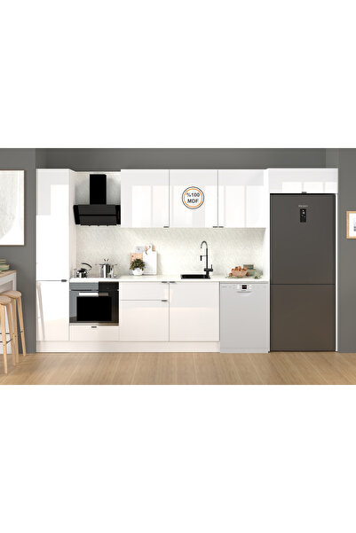 Fly Mobilya 360 Cm %100 Mdf Tezgahlı Efil Ankastre Mutfak Dolabı