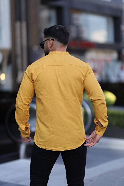 Klothy Férfi 100% pamut mosott bírói galléros ing 2432