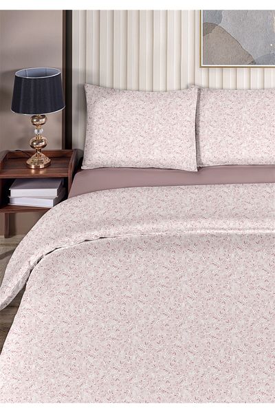 Evim Elegant 100% Cotton Akfil Cotton Single Duvet Cover Set 160X220Cm Light Powder