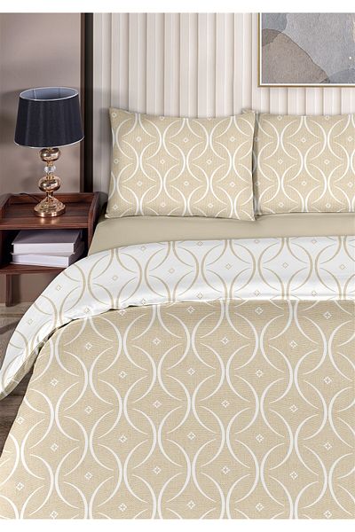 Evim Focus 100% Cotton Akfil Cotton Single Duvet Cover Set 160X220Cm Cream