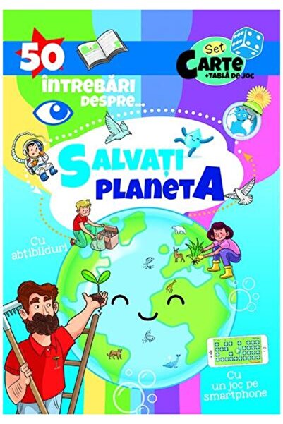 Editura Prestige Kids 50 Intrebari despre ... Salvati Planeta (cu abtibi