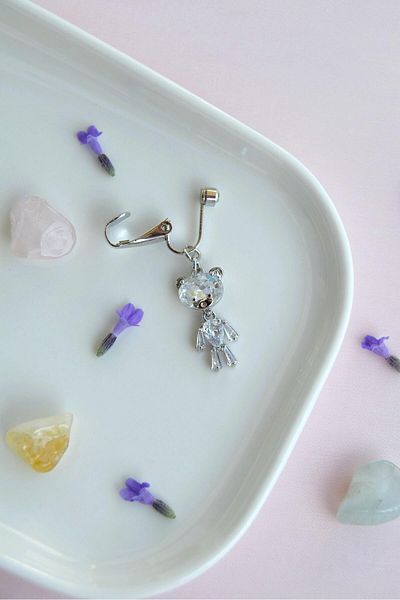 Sacce Scarves&Accessories Holeless Belly Piercing with Teddy Bear Figure