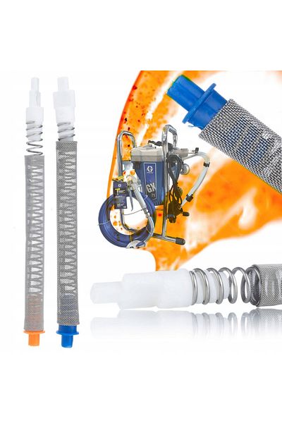 Rosfix Filtr paluszkowy FTX 100 mesh, czerwony do agregatu malarskiego Graco / Airlessco + Filtr