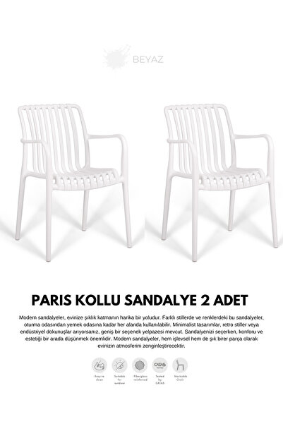 Daim Plastik PARİS | 2 ADET KOLLU LUX CAFE & RESTAURANT SANDALYESİ