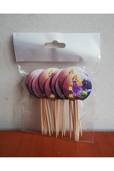 AKTEZ-EL 10 Pieces 3 Pack Princess Themed Toothpicks