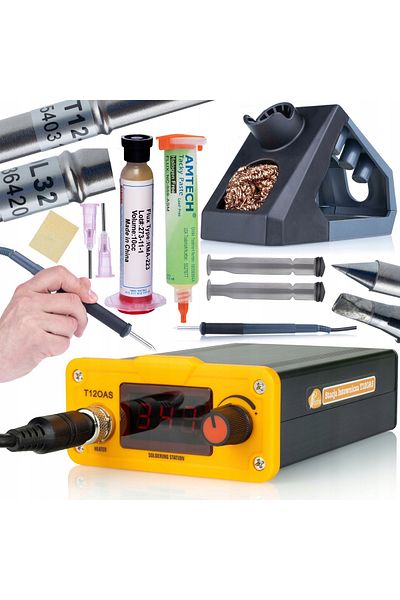 Rosfix Statie de lipit T12 Akbash cu topici si flux RMA-223 si NC-559-ASM