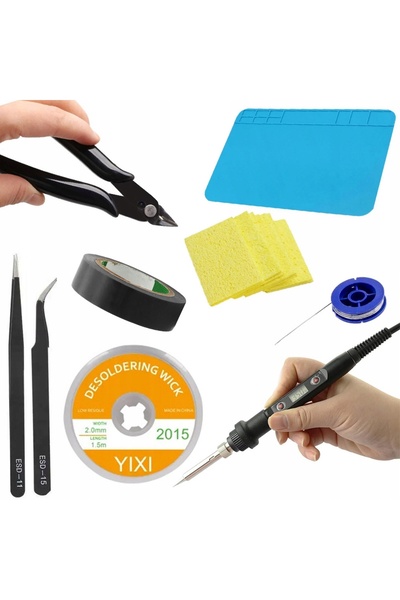 Rosfix Ciocan de lipit cu afișaj M 80W OC80W + Covoraș 30x20 + Împletitură 2x...